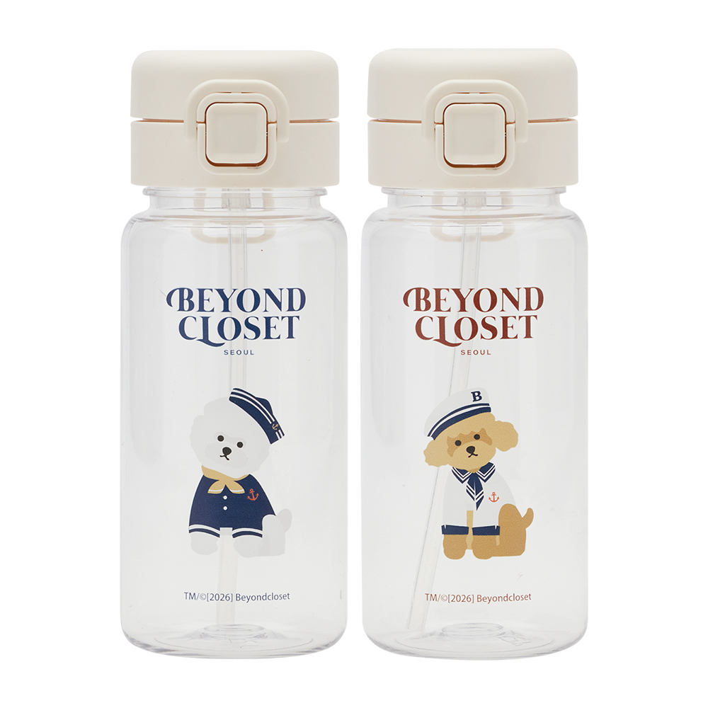 韓國Beyond Closet 水手貴賓狗印花360ml冷水瓶 咖啡