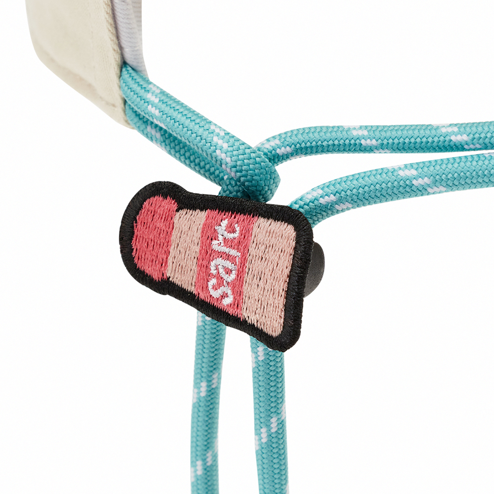 GraceGift Wasabi Bear 粉芥末熊 拉繩調節電繡棒球帽 白色