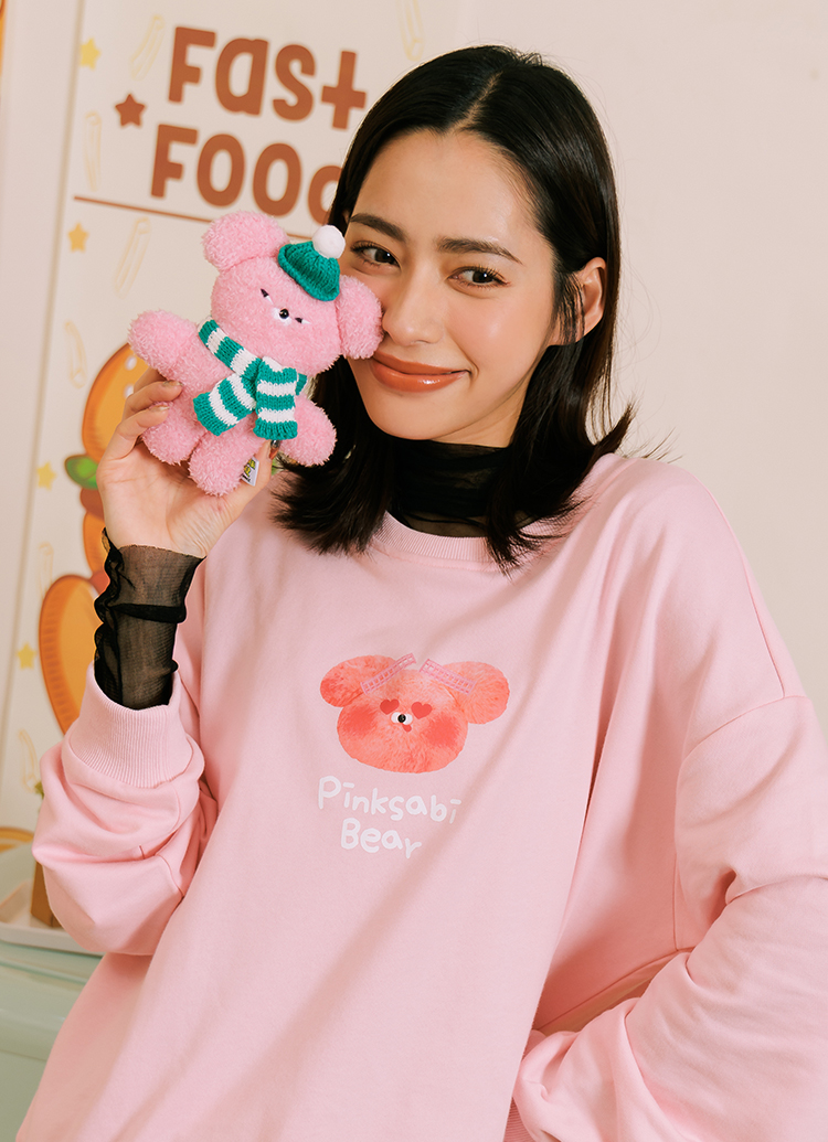 GraceGift Wasabi Bear聯名 冬裝派對毛絨玩偶吊飾鑰匙圈 一中盒