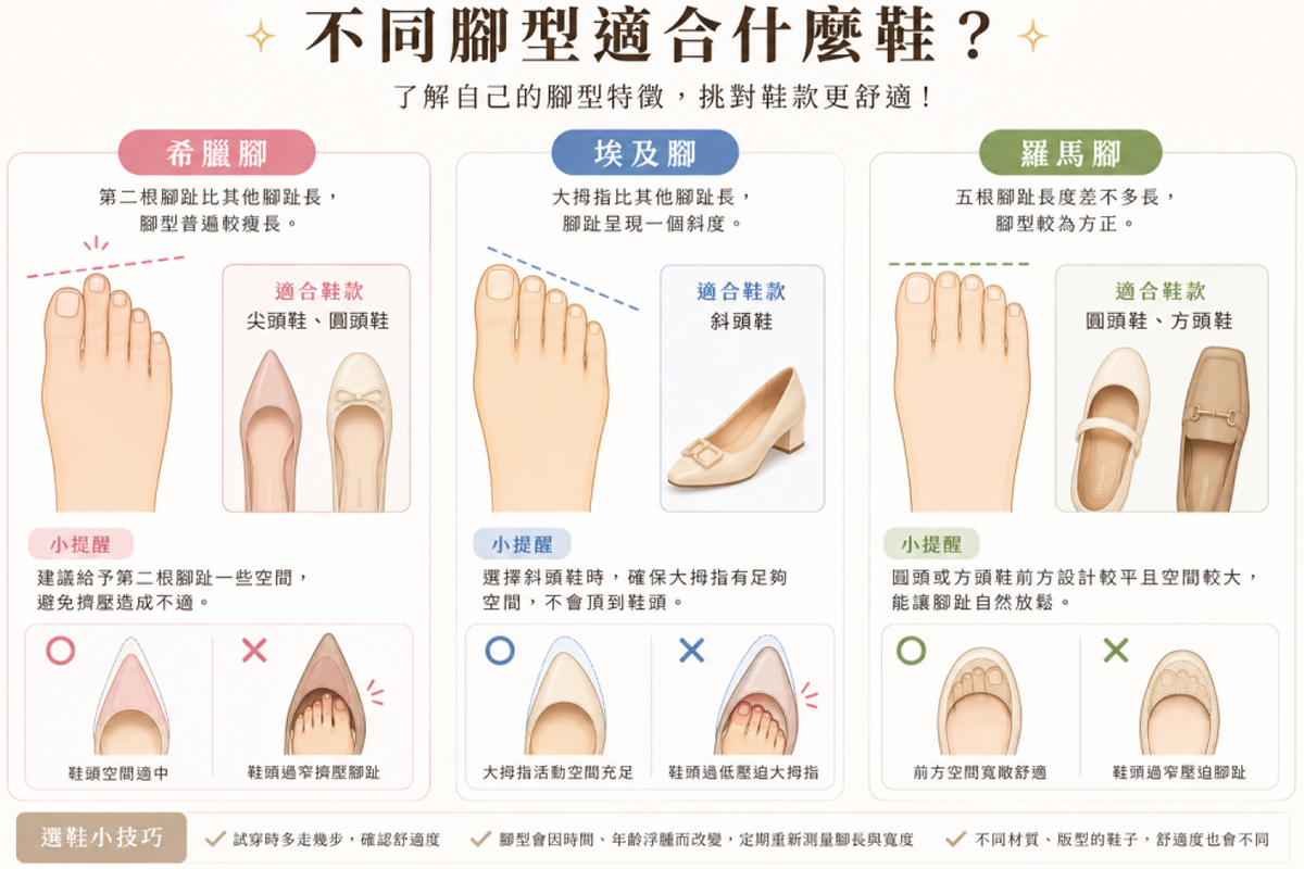 腳鞋挑選鞋款