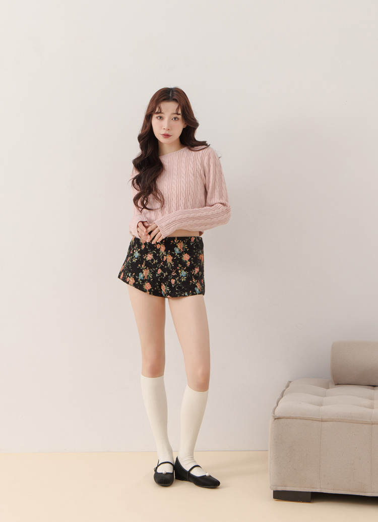 GraceGift平價女鞋 簡約珍珠 方頭撞色 內增高 瑪莉珍鞋 黑色