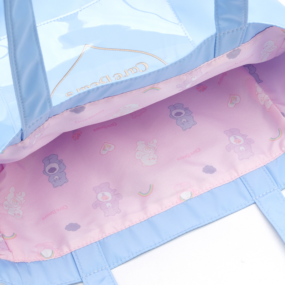 Care Bears-牢騷小熊透明尼龍托特包 藍