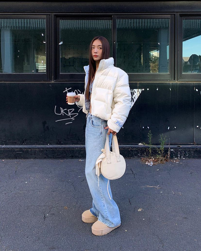 顯腿長雪靴穿搭