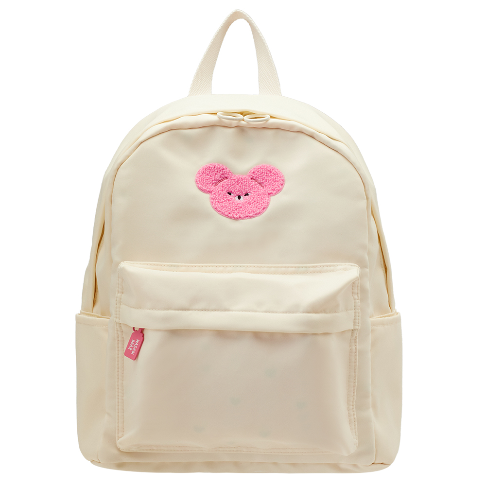 GraceGift Wasabi Bear聯名 粉芥末熊 吊牌輕便尼龍後背包 正紅色 實拍圖