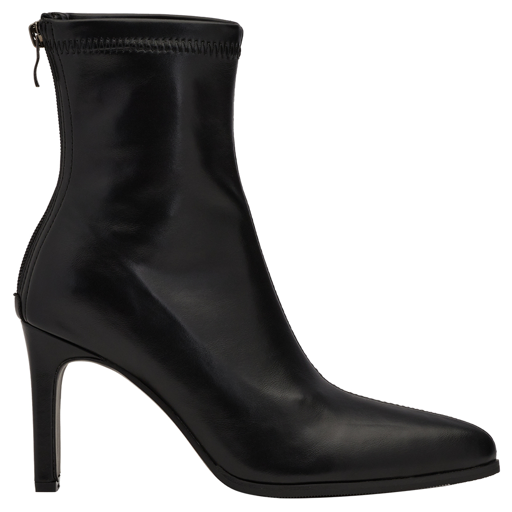 知性姐姐尖頭扁跟瘦瘦襪靴 黑