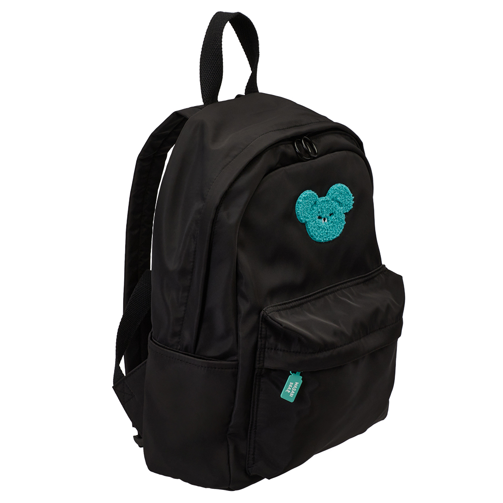 GraceGift Wasabi Bear聯名 芥末熊 吊牌輕便尼龍後背包 黑色 實拍圖