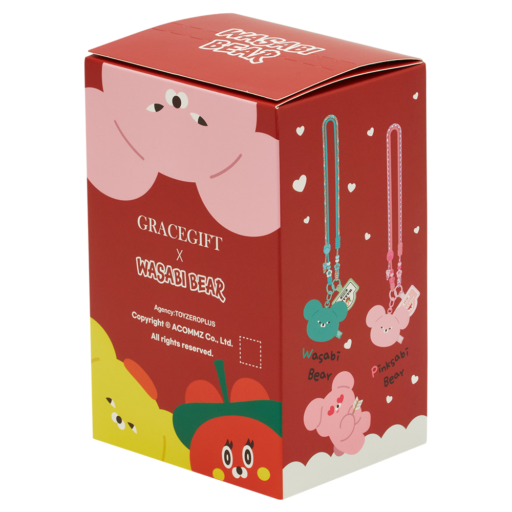 GraceGift Wasabi Bear聯名 調味日常絨毛娃娃頭吊飾手機繩盲盒