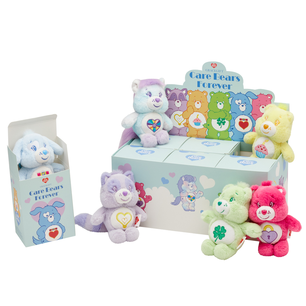 Care Bears & Cousins 稀有毛絨玩偶吊飾鑰匙圈一中盒