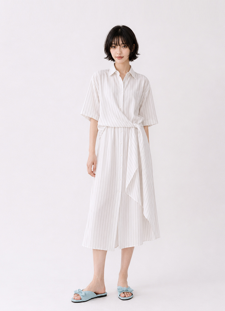 GraceGift 日雜女孩絨面蝴蝶結寬帶平底拖鞋 藍