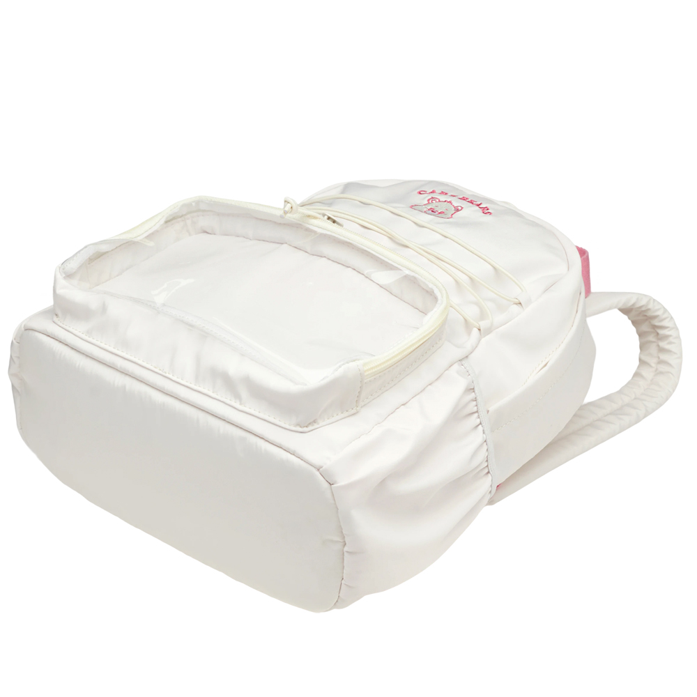 Care Bears-鑽石小熊機能抽繩尼龍曬娃後背包 米白