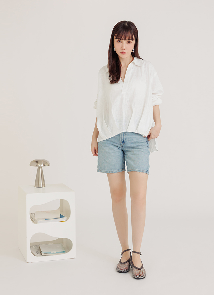 GraceGift平價女鞋 灰色滿版燙鑽漁網細帶繞踝圓頭平底芭蕾舞鞋