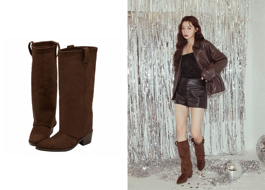 2WAY 褲管長靴穿搭，尖頭設計拉長腿部視覺