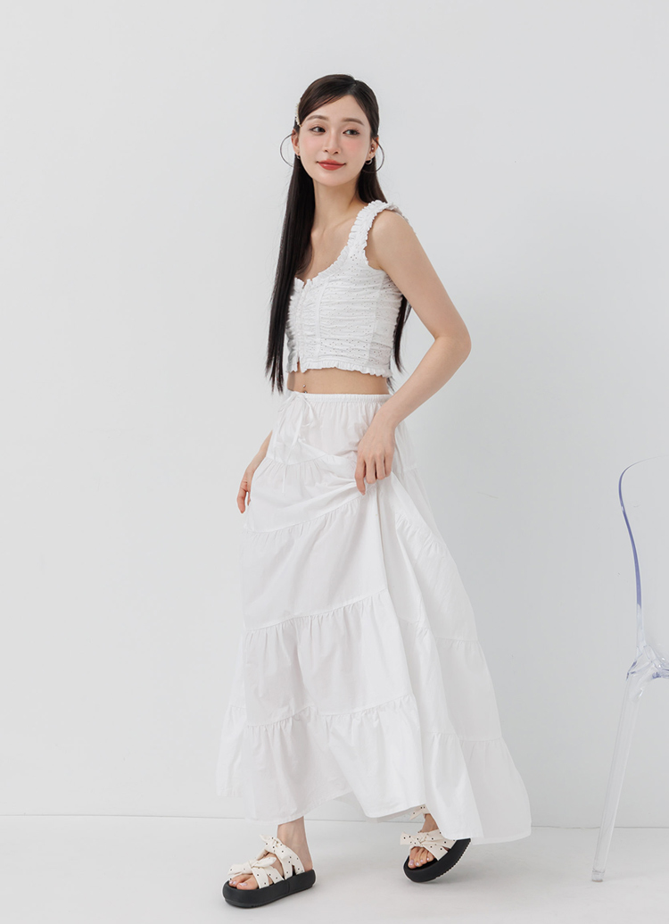 GraceGift平價女鞋 Y3K甜酷 澎澎蝴蝶結 雲感厚底涼鞋 白圓點