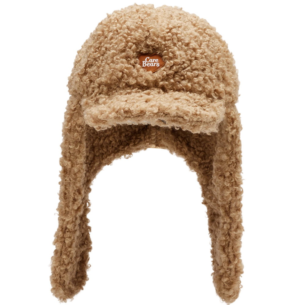 Care Bears-溫柔小熊2WAY羊羔絨保暖飛行帽 卡其