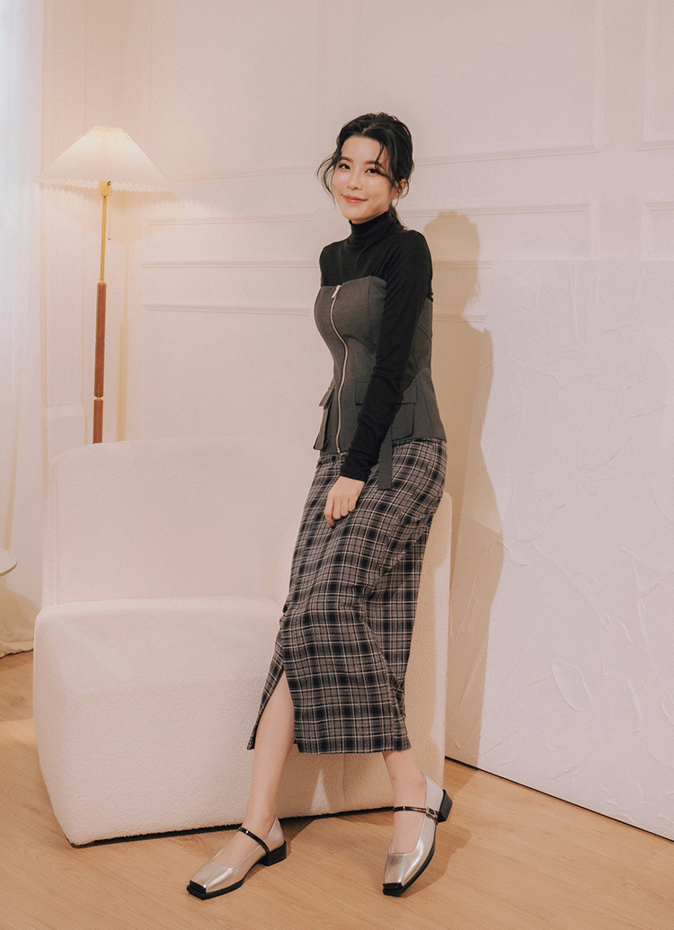 GraceGift Alice聯名 優雅芭蕾 低跟 瑪莉珍鞋 銀