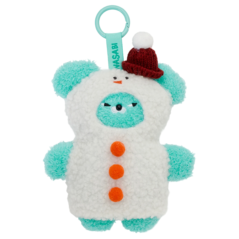 GraceGift Wasabi Bear聯名 冬裝派對毛絨玩偶吊飾鑰匙圈 一中盒