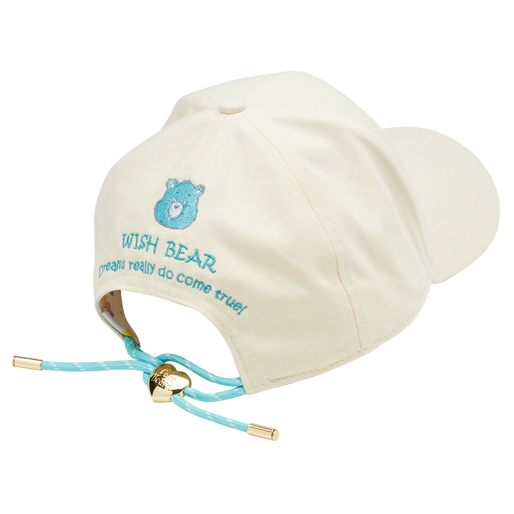 Care Bears-許願小熊電繡拉繩調節棒球帽 米白