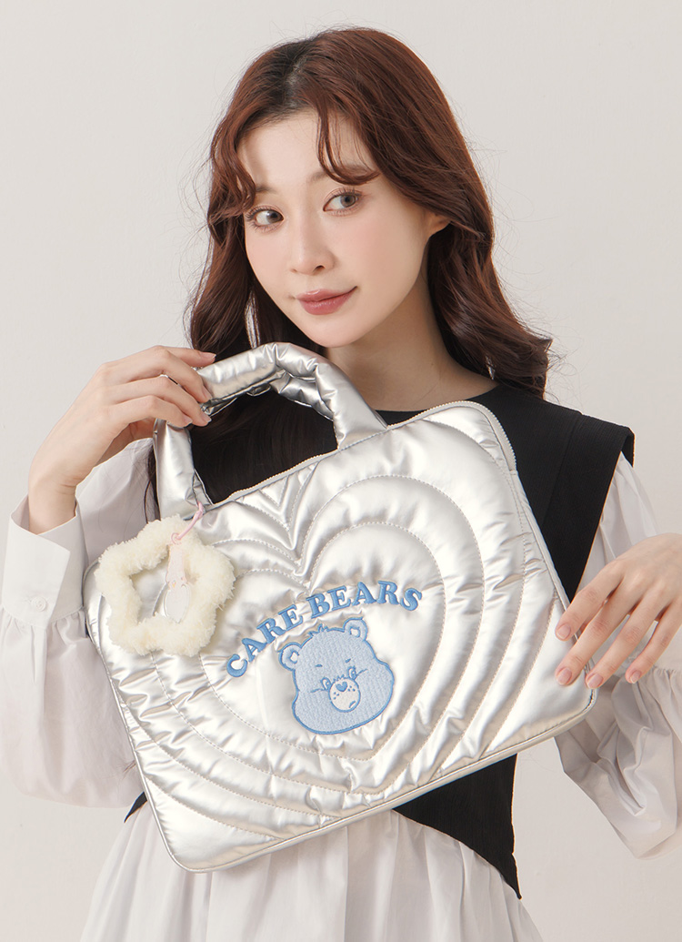 GraceGift CareBears聯名 分享小熊 Lollipop系列 星星絨毛手機吊飾 紫