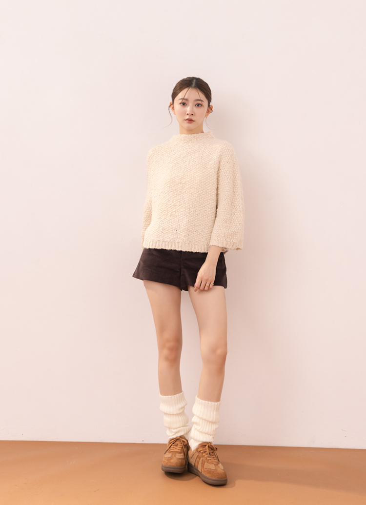 GraceGift 平價女鞋 泰迪冬絨毛毛厚底德訓鞋 棕色 實拍圖