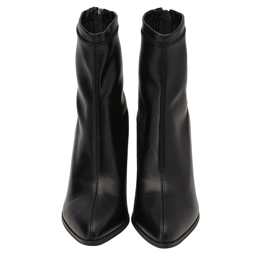 知性姐姐尖頭扁跟瘦瘦襪靴 黑