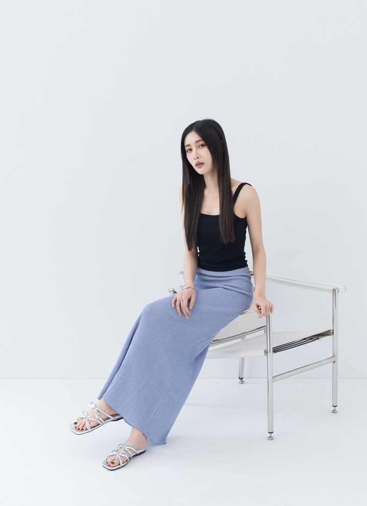 GraceGift平價女鞋 時尚秀場 方頭 韓系雙蝴蝶結細帶平底拖鞋 銀色