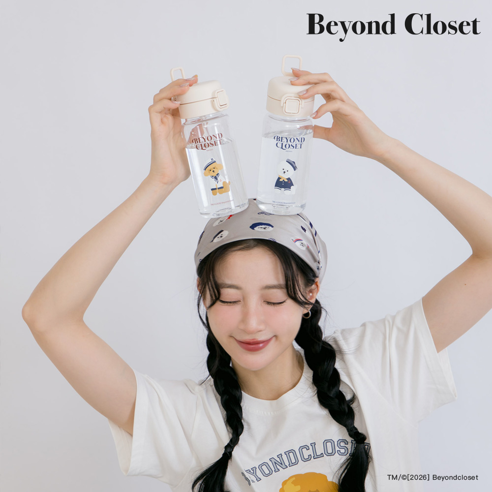 韓國Beyond Closet 水手貴賓狗印花360ml冷水瓶 咖啡