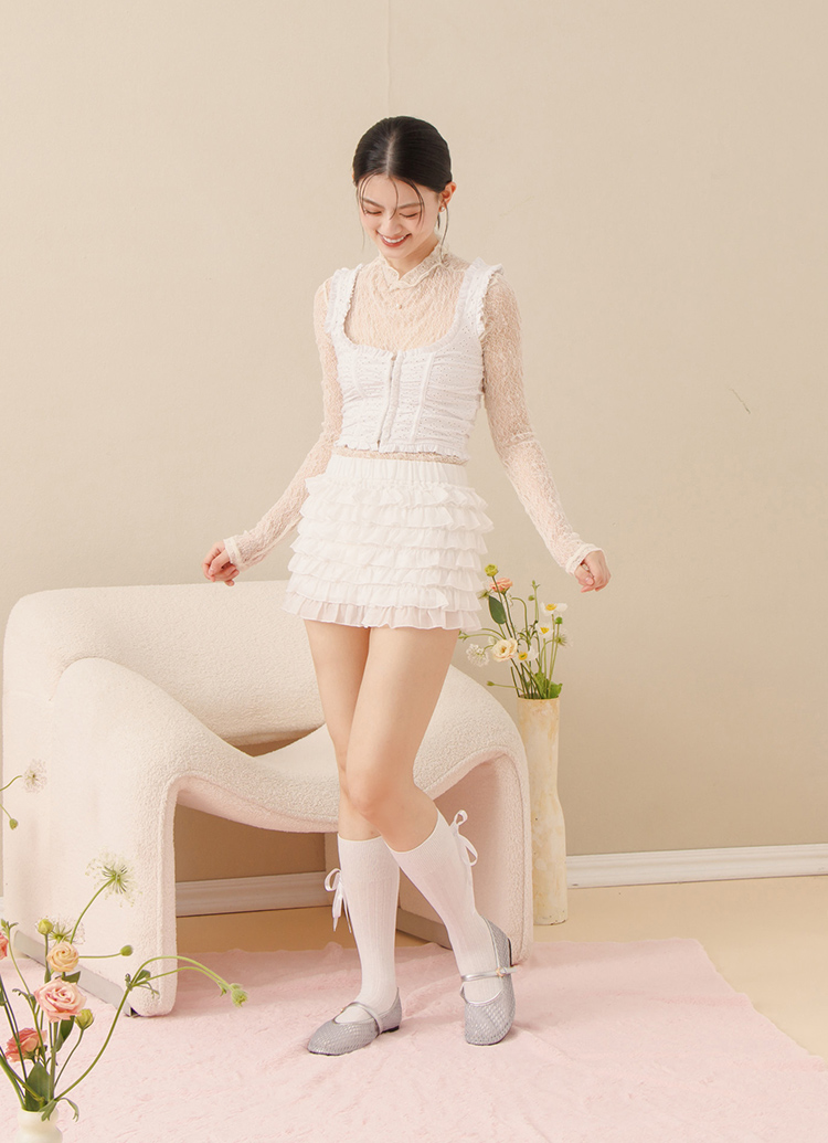 GraceGift平價女鞋 名人時尚 透膚網面 平底瑪莉珍鞋 銀色