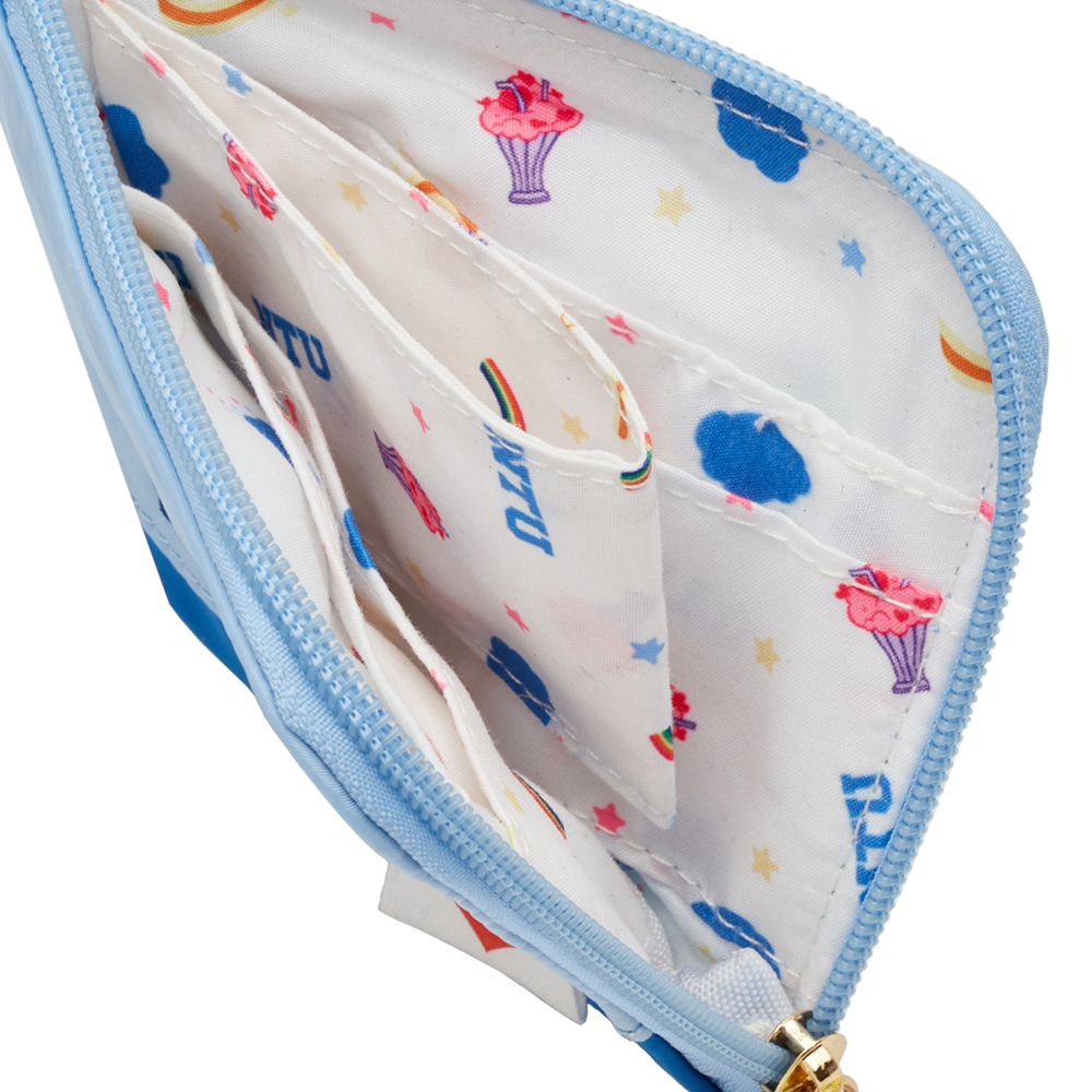 GraceGift Care Bears聯名 NTU 牢騷小熊 收納零錢包 淺藍色 實拍圖