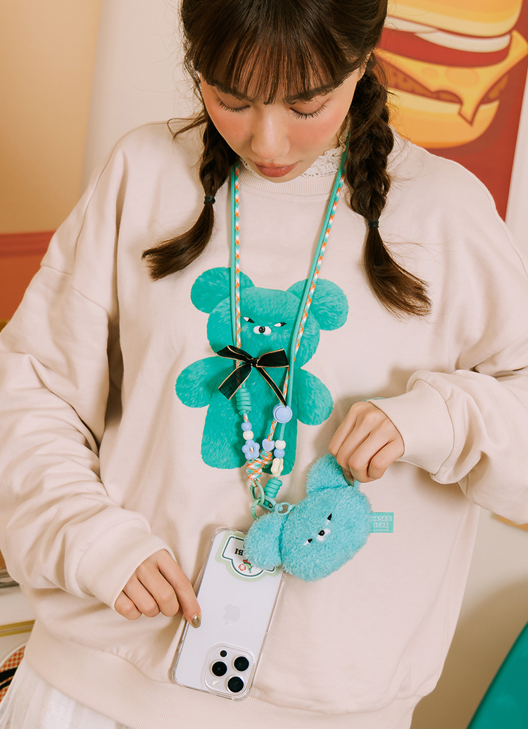 GraceGift Wasabi Bear聯名 調味日常絨毛娃娃頭吊飾手機繩盲盒