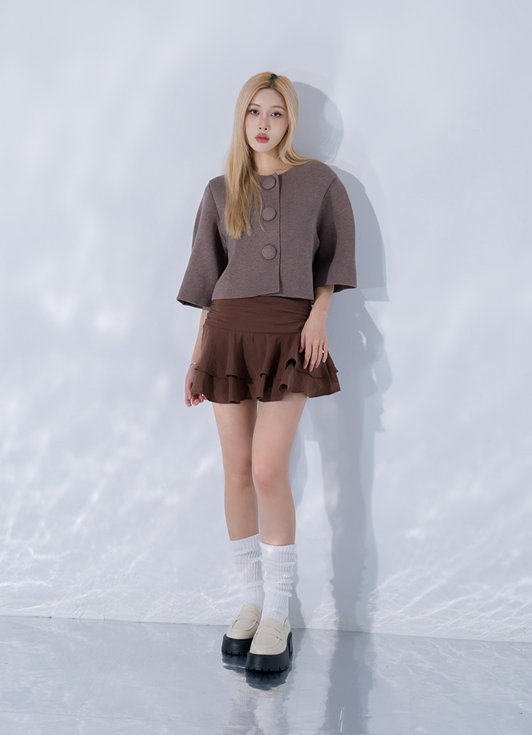 GraceGift平價女鞋 率性時髦 輕量厚底 便仕樂福鞋 米白