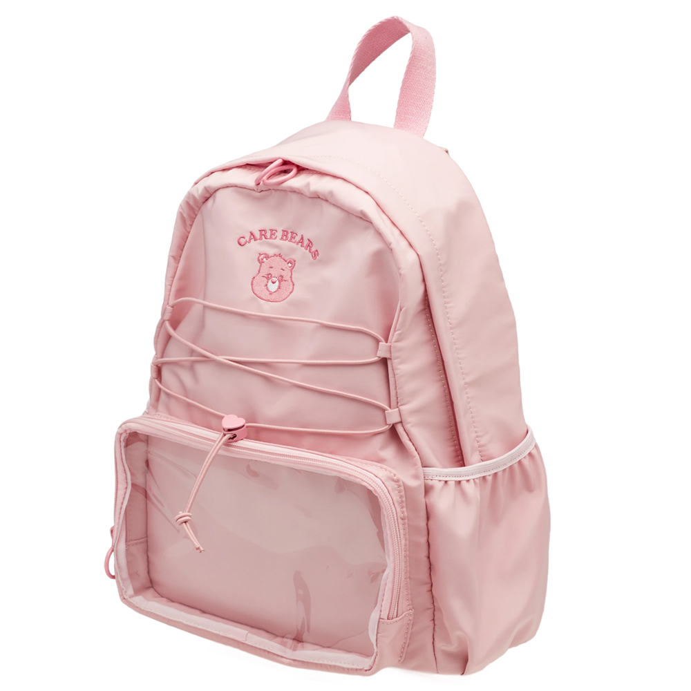 Care Bears-鑽石小熊機能抽繩尼龍曬娃後背包 粉紅