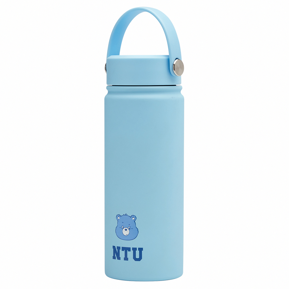 Care Bears × NTU-牢騷小熊手提式雙層304不鏽鋼保溫瓶(500ML) 淺藍