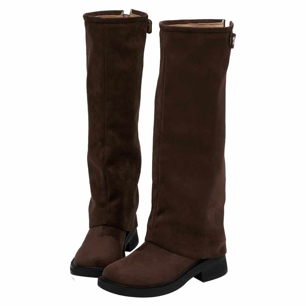 穿搭利器2way可拆式褲管堆堆長靴 咖