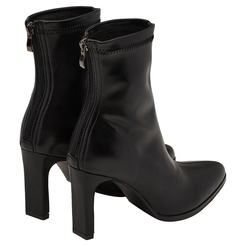 知性姐姐尖頭扁跟瘦瘦襪靴 黑