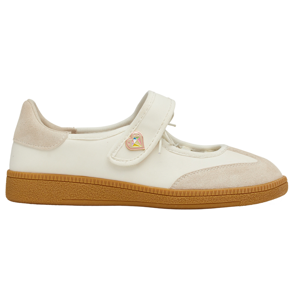 Care Bears-鑽石小熊綁繩魔鬼氈瑪莉珍運動鞋  米白