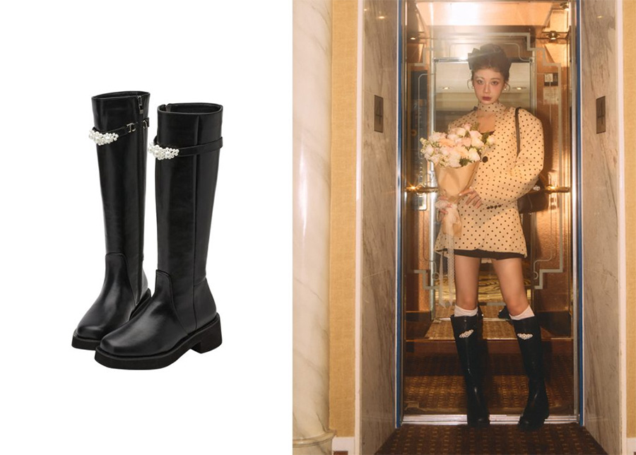 珍珠細節長靴穿搭，法式甜美風冬季鞋款推薦