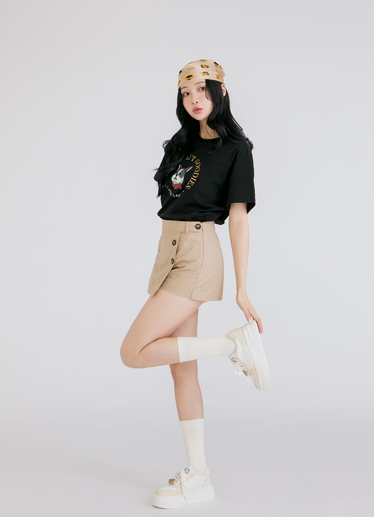 韓國 Beyond Closet Icon 厚底休閒小白鞋 深杏