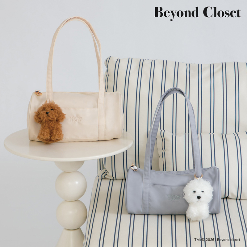 韓國 Beyond Closet 輕量尼龍圓筒肩背包1