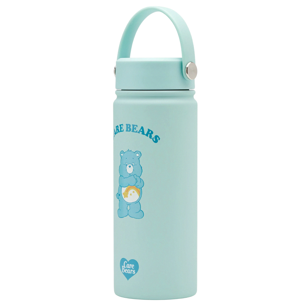 Care Bears-許願小熊手提式雙層304不鏽鋼保溫瓶(500ML) 淺綠