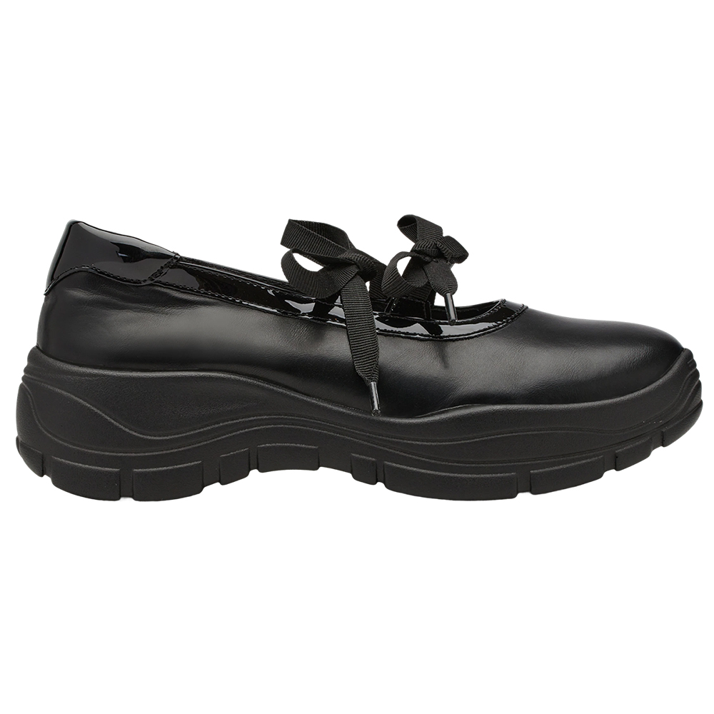 法式少女蝴蝶結輕量瑪莉珍運動鞋 黑