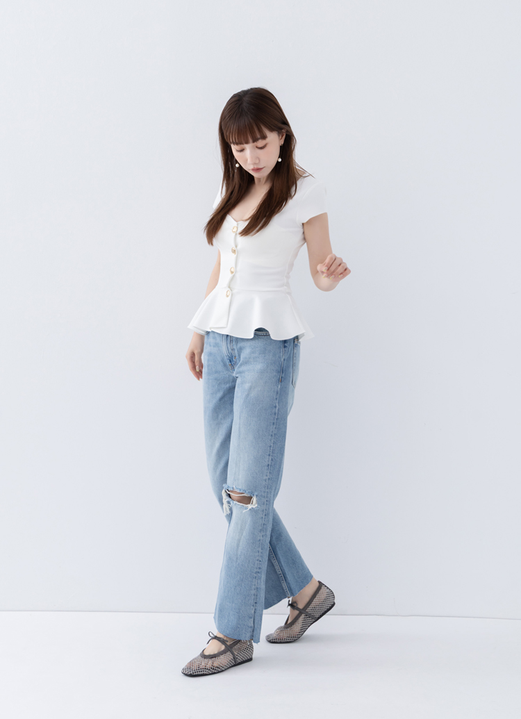 GraceGift平價女鞋 手工訂製亮鑽蝴蝶結漁網方頭芭蕾舞鞋 灰