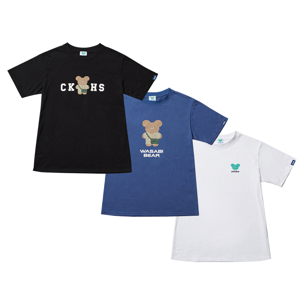 Wasabi Bear × 建國中學 127th-MIT手工職人純棉限量紀念T 藍