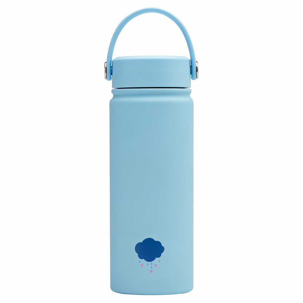 Care Bears × NTU-牢騷小熊手提式雙層304不鏽鋼保溫瓶(500ML) 淺藍