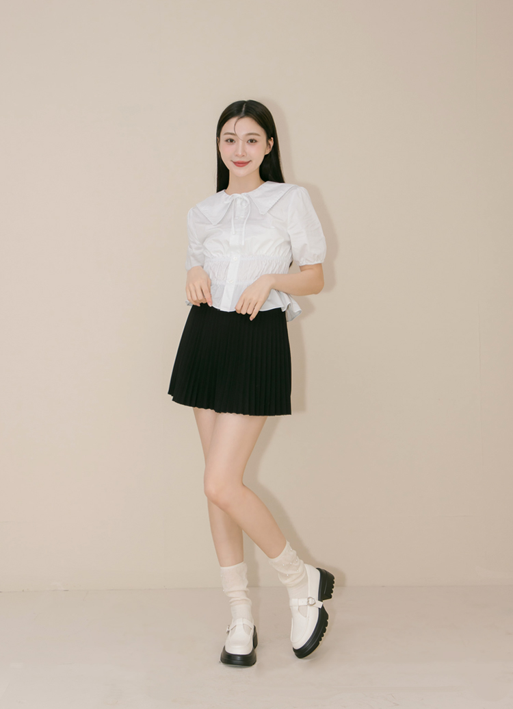 GraceGift平價女鞋 通勤步伐 T字愛心扣 輕量厚底 瑪莉珍鞋 米白