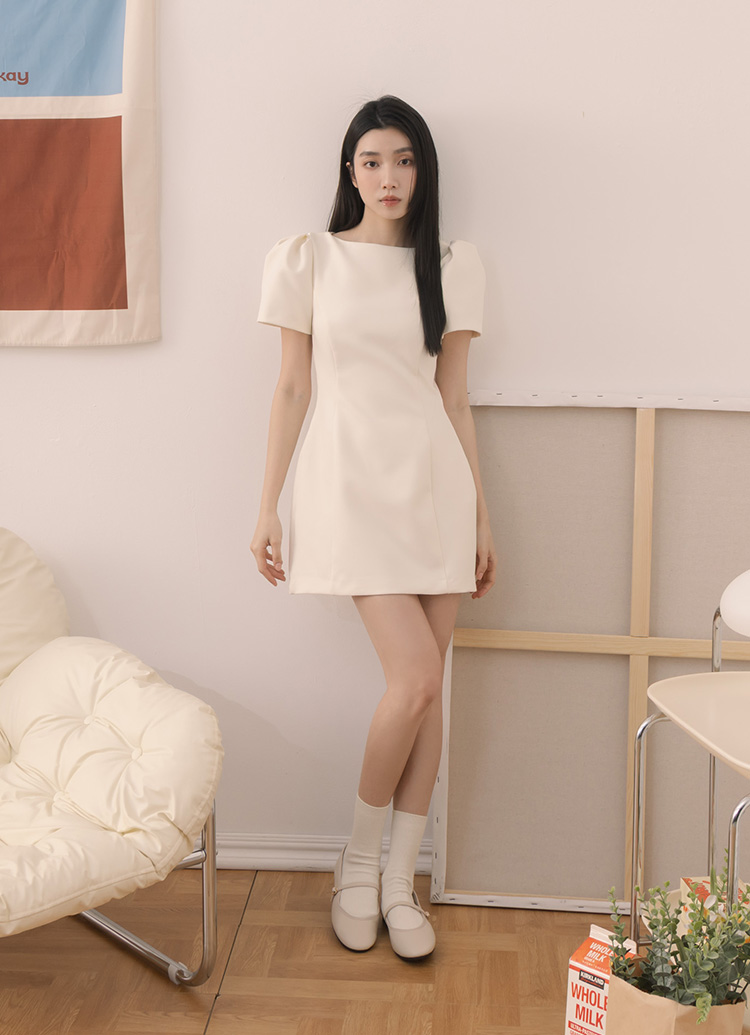 GraceGift平價女鞋 俏皮少女 素面 花釦 芭蕾舞瑪莉珍鞋 杏