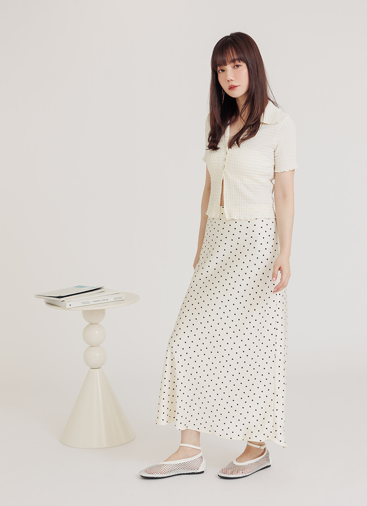 GraceGift平價女鞋 白色滿版燙鑽漁網細帶繞踝圓頭平底芭蕾舞鞋