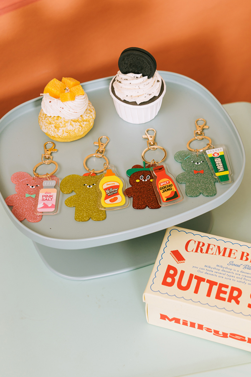 Wasabi Bear-繽紛閃粉系列壓克力鑰匙圈盲盒