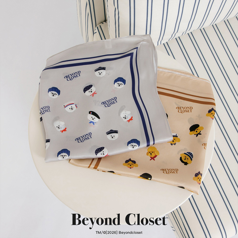 韓國 Beyond Closet 印花方巾1