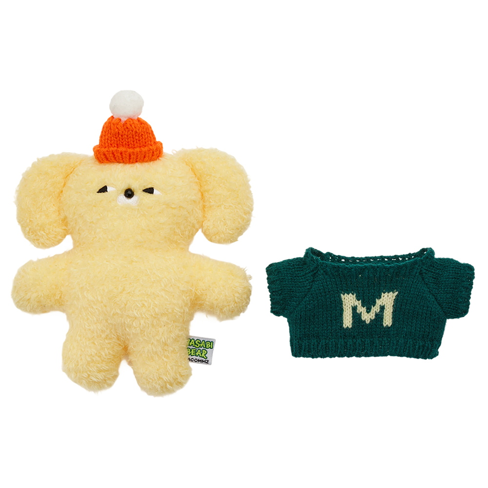 GraceGift Wasabi Bear聯名 冬裝派對毛絨玩偶吊飾鑰匙圈 盲盒