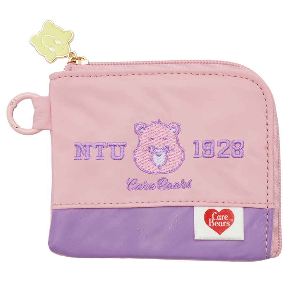 GraceGift Care Bears聯名 NTU 樂觀小熊 收納零錢包 粉紅色 實拍圖